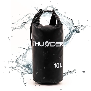 Черна водоустойчива чанта 10 L THUNDER