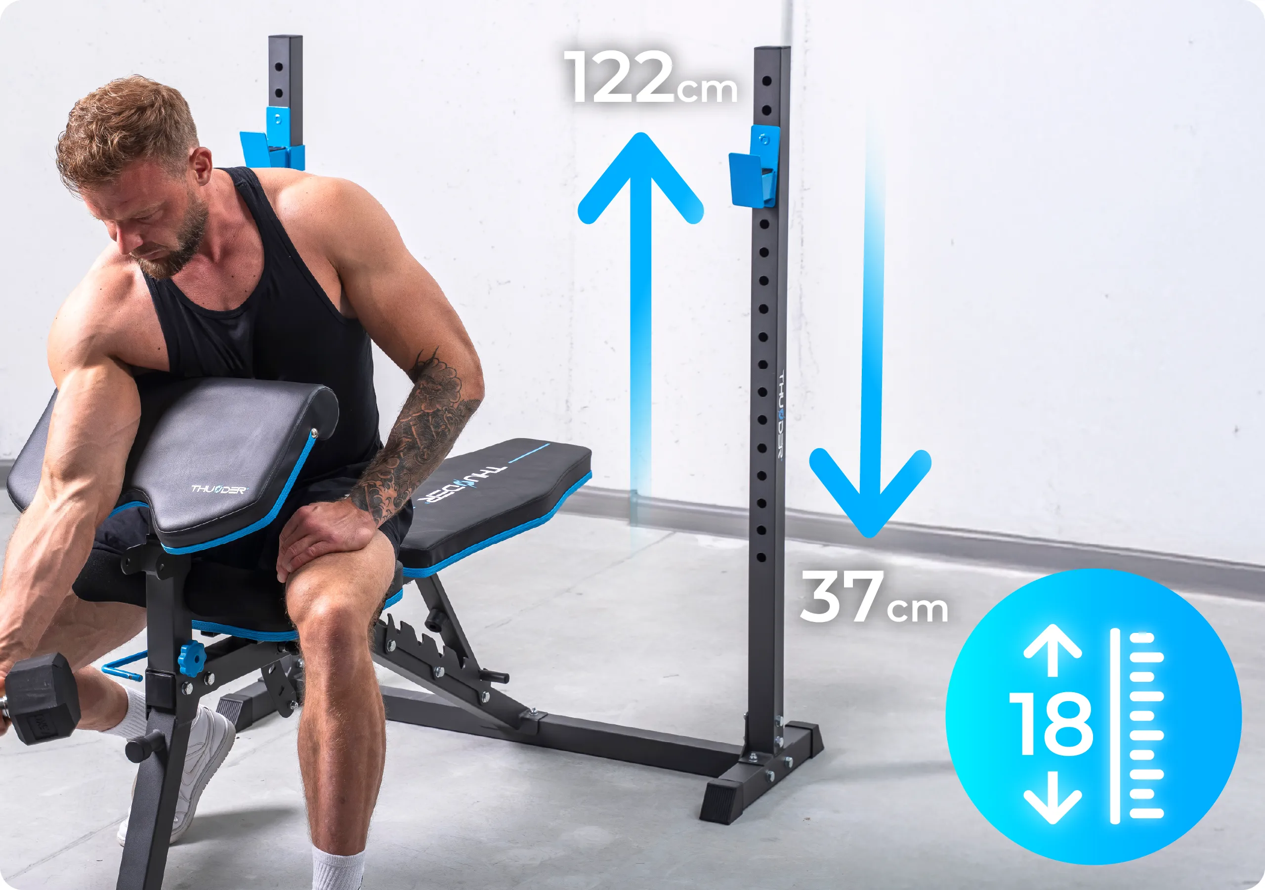 Stojaki na sztangę z regulacją