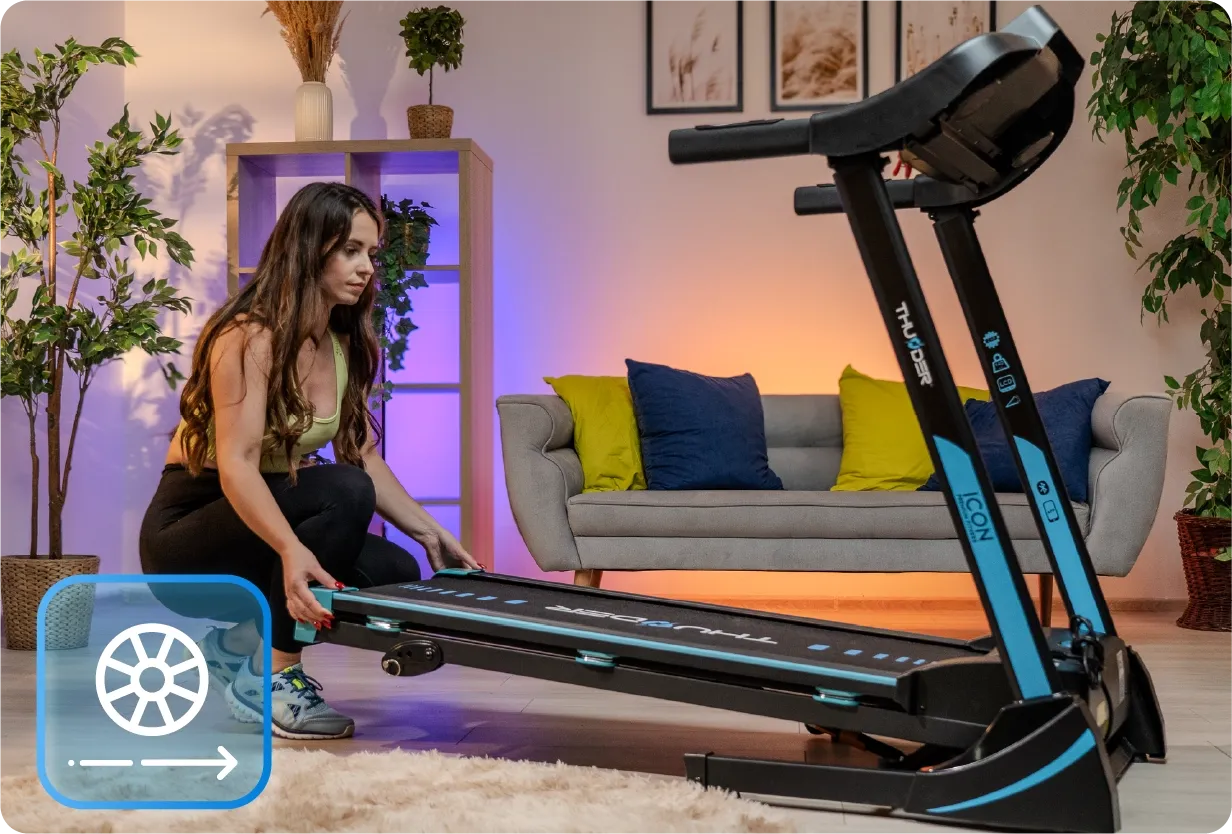 Преглед на функциите на ICON-BLUE бягаща пътека