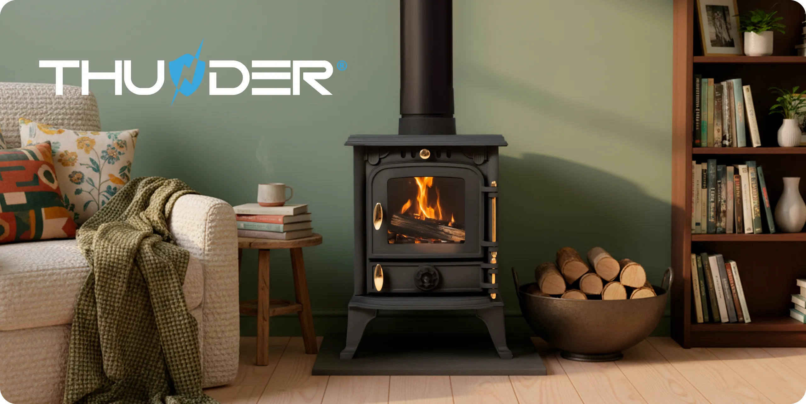 Самостоятелна печка на дърва 7kW, чугунена печка камина