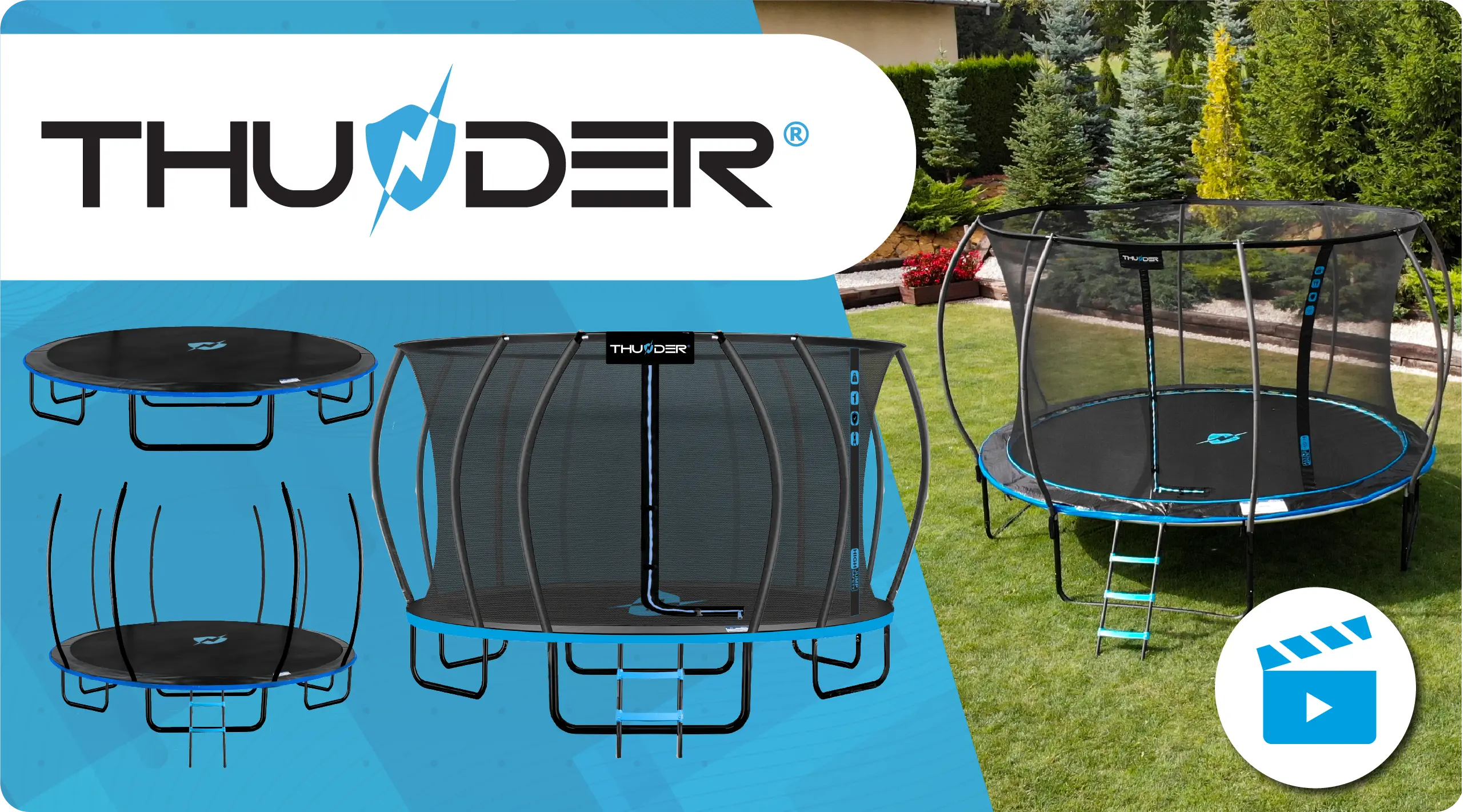 Solidna konstrukcja trampoliny