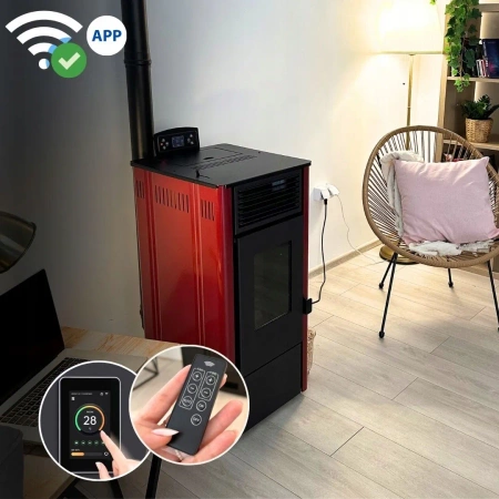 Пелетна камина SOPHIA RED 8,1 kW