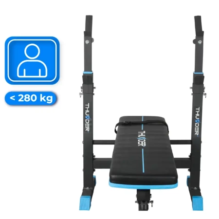 Тренировъчна пейка със стойки за щанги THUNDER MONET