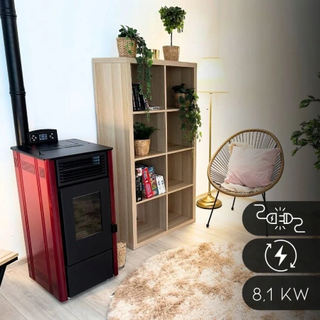 Пелетна камина SOPHIA RED 8,1 kW