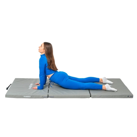 Сива гимнастическа постелка 197x100x5 THUNDER