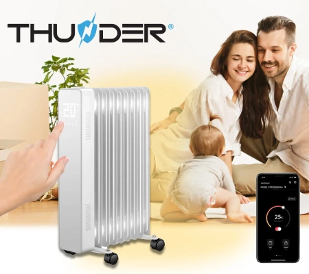 Маслен радиатор THUNDER SIMPLE-WHITE 2500W