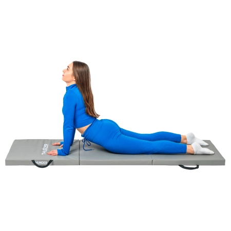 Сива гимнастическа постелка 180x60x4 THUNDER