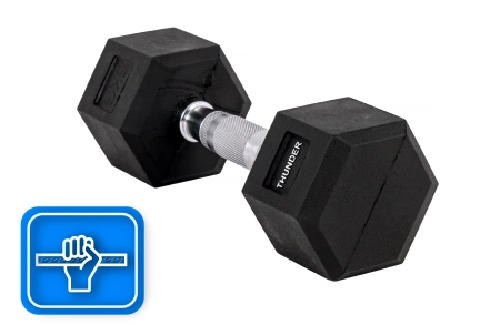 Шестоъгълен дъмбел 5 kg THUNDER