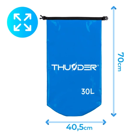 Синя водоустойчива чанта 30 L THUNDER