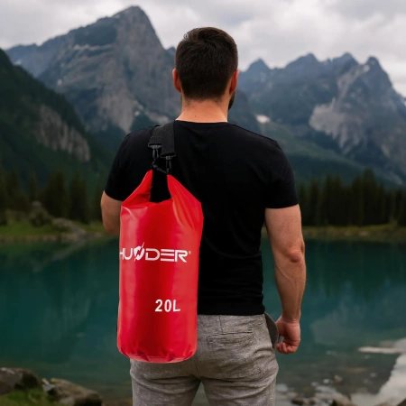 Червена водоустойчива чанта 20 L THUNDER