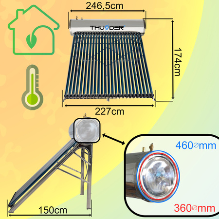 Соларен колектор под налягане с резервоар THUNDER 300 L