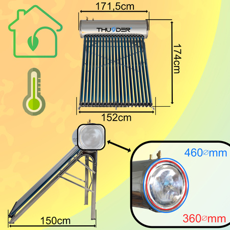 Соларен колектор под налягане с резервоар THUNDER 200 L