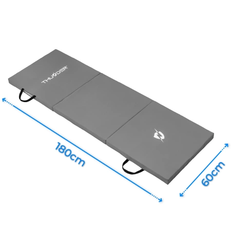 Сива гимнастическа постелка 180x60x4 THUNDER