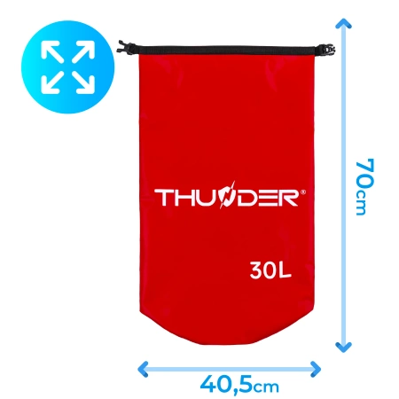 Червена водоустойчива чанта 30 L THUNDER