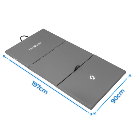 Сива гимнастическа постелка 197x100x5 THUNDER