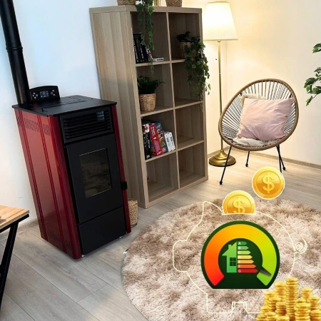 Пелетна камина SOPHIA RED 8,1 kW