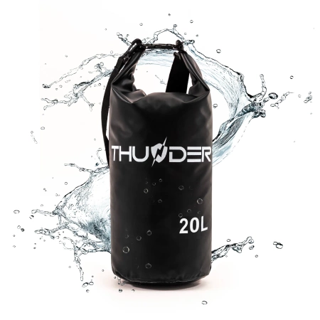 Черна водоустойчива чанта 20 L THUNDER